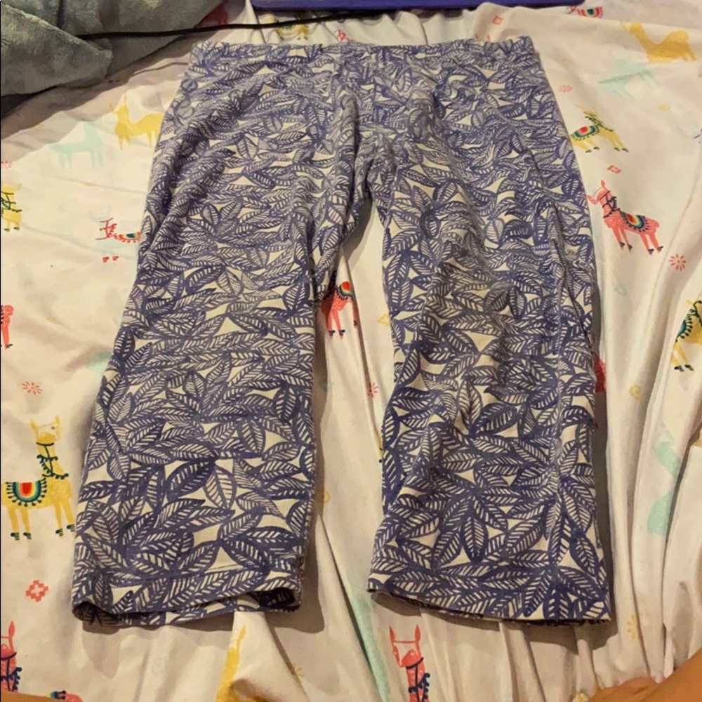 Purple and white bottoms